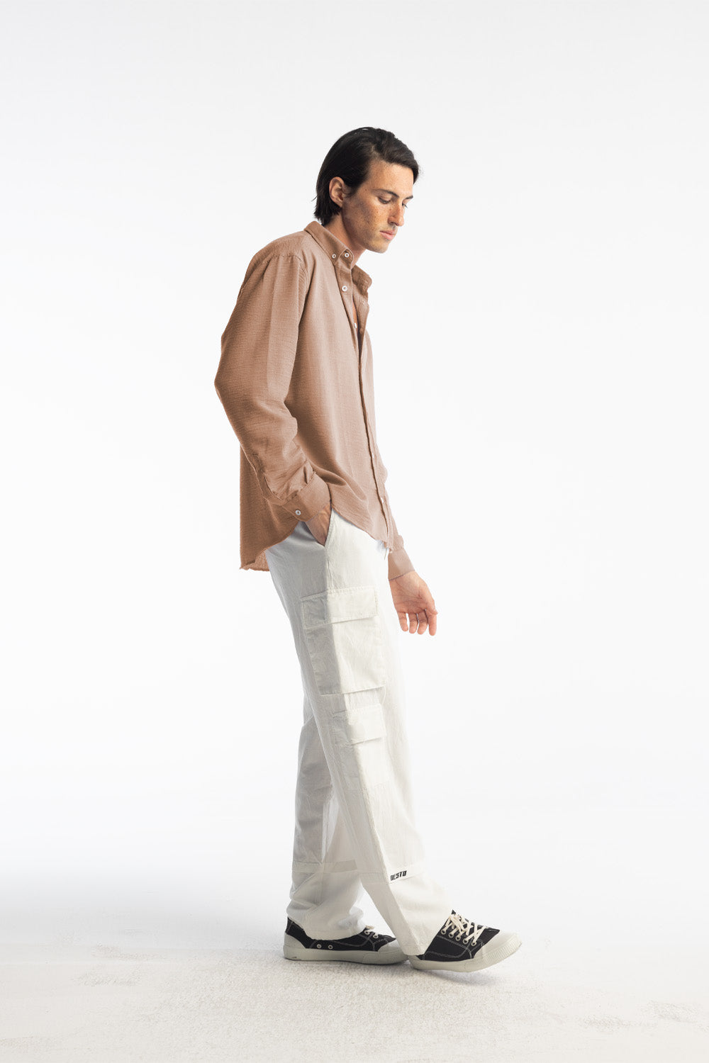 Giesto Chemise oversize fluide - Tabac