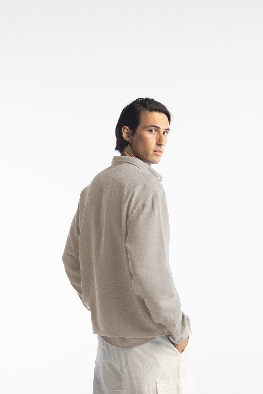 Giesto Chemise oversize fluide - Beige