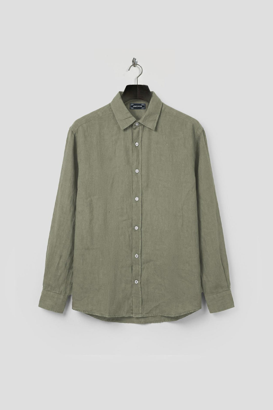 Giesto Chemise en lin kaki oversize - Kaki