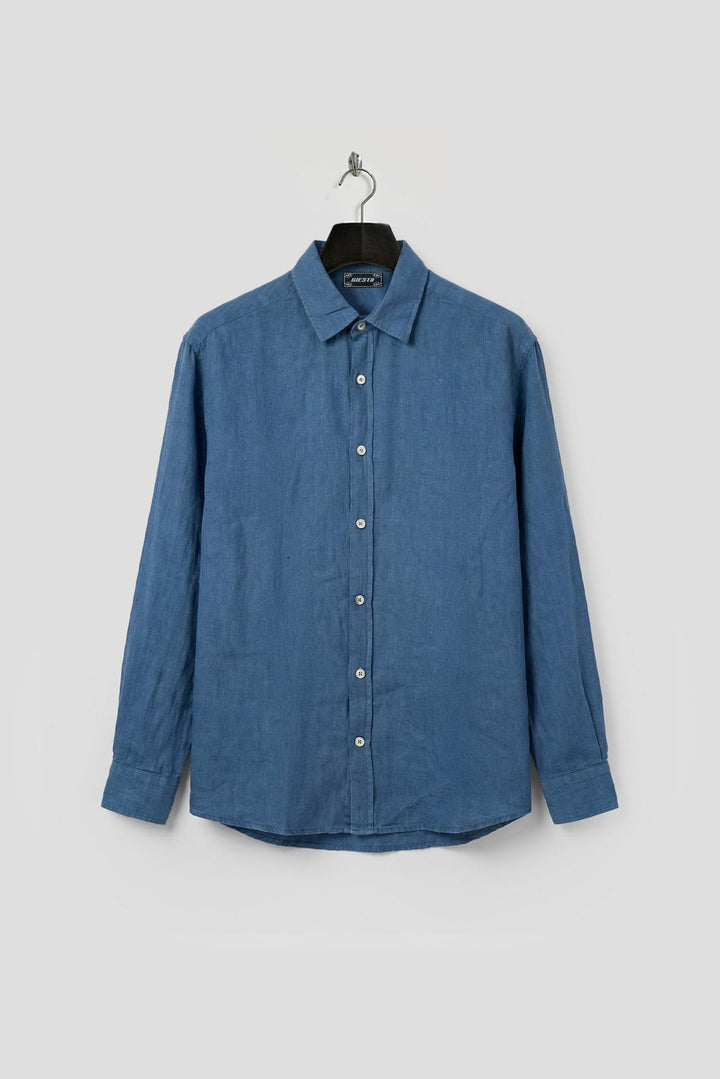 Giesto Chemise en lin indigo oversize - Indigo