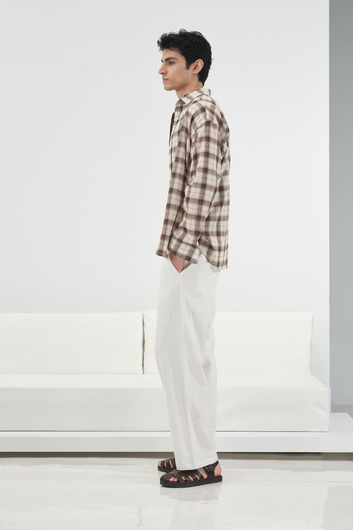 Giesto Chemise Oversize à carreaux - Noir