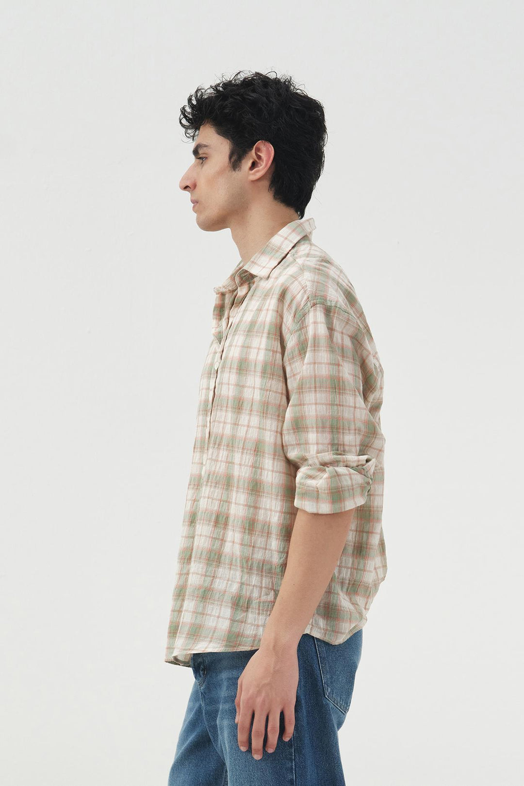 Giesto Chemise Oversize à carreaux - Menthe