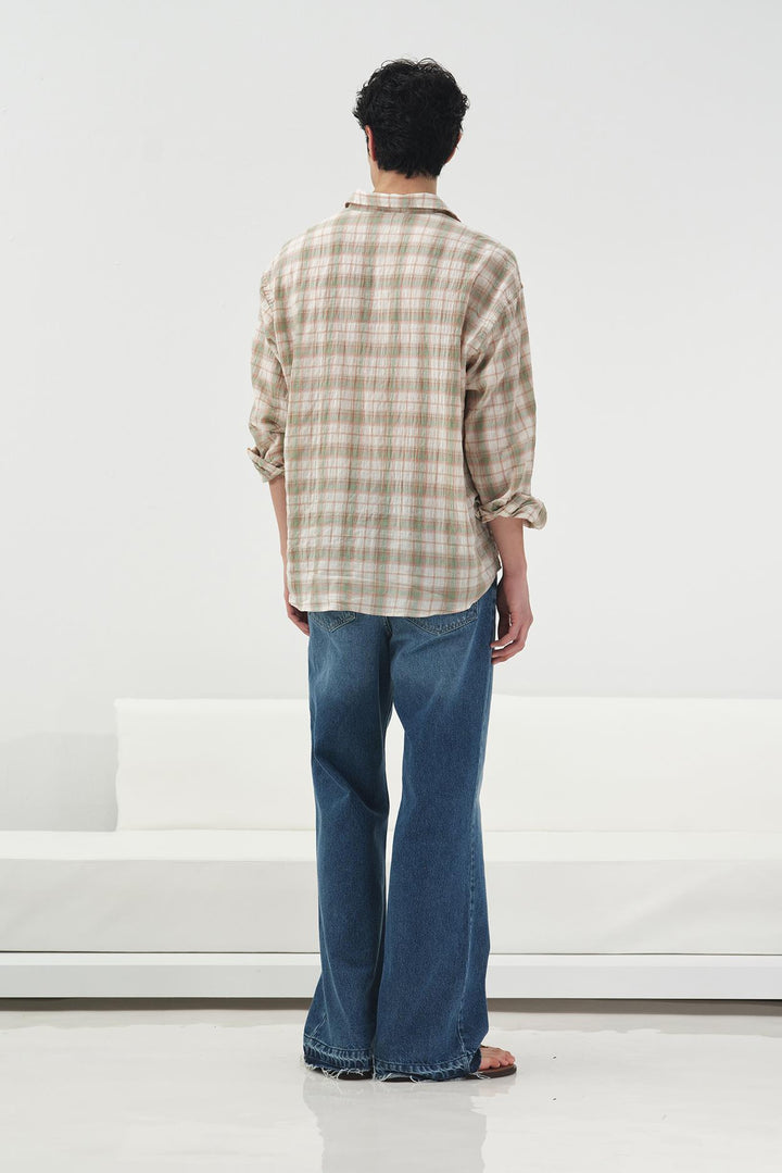 Giesto Chemise Oversize à carreaux - Menthe