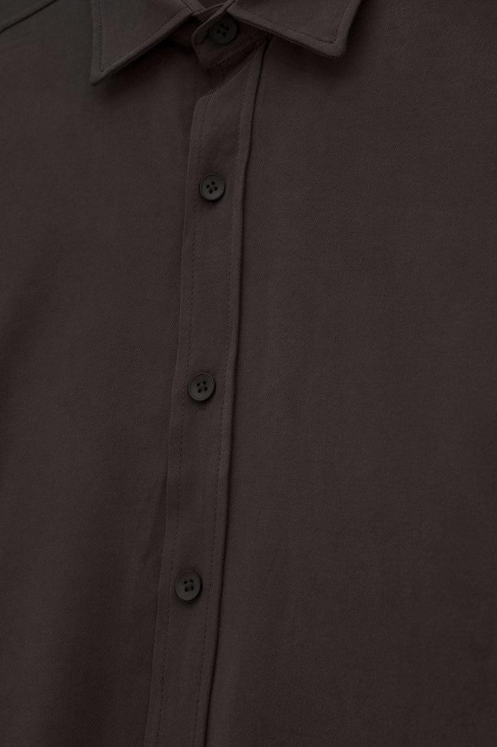 Giesto Chemise en Modal Marron Oversize - Marron
