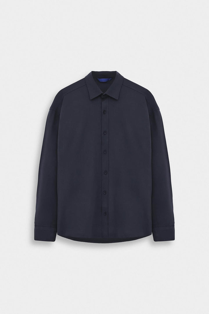 Giesto Chemise en Modal Bleu marine Oversize - Bleu marine