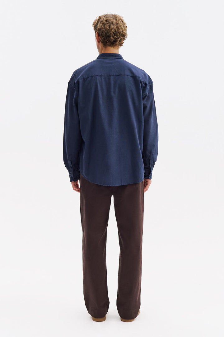 Giesto Chemise oversize en oxford bleu marine - Bleu marine
