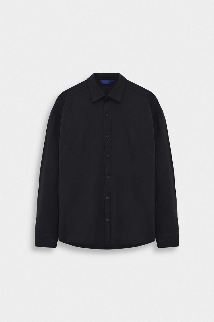 Giesto Chemise en Modal Noire Oversize - Noir
