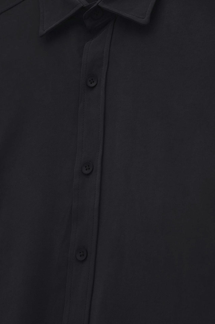 Giesto Chemise en Modal Noire Oversize - Noir