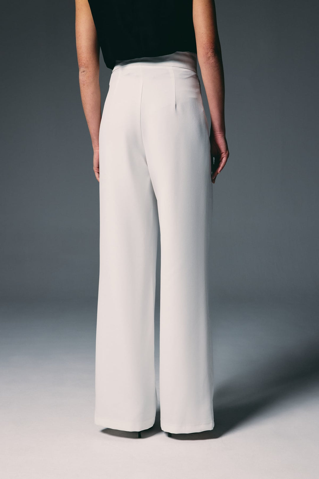 Sateen Pantalon Palazzo - Écru