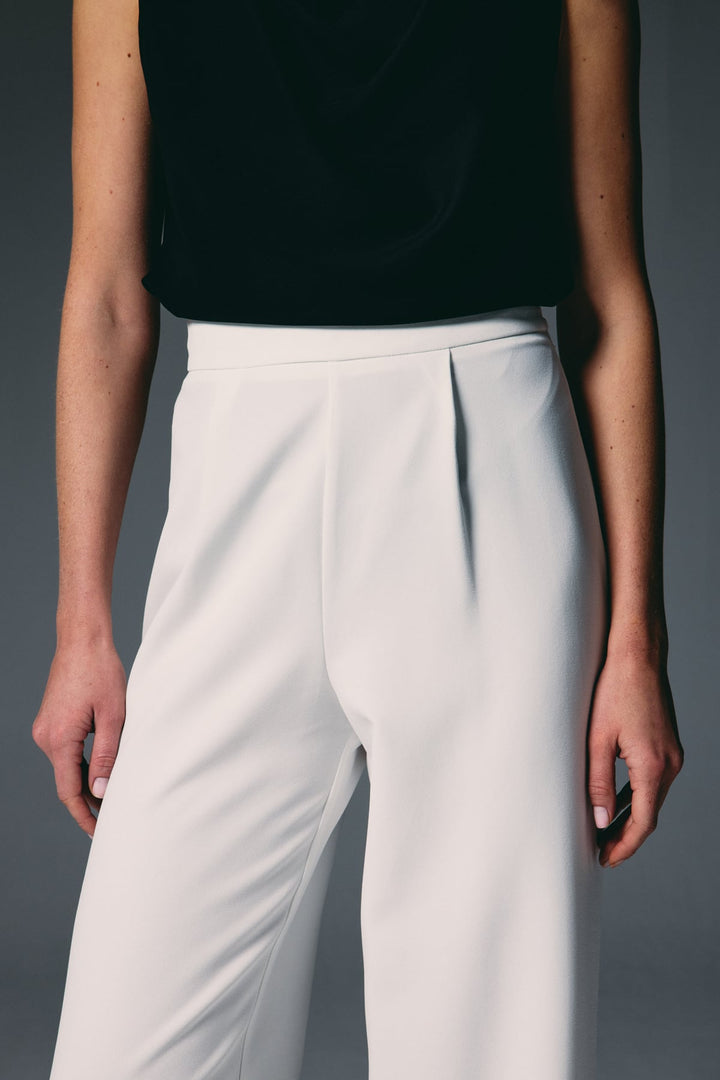 Sateen Pantalon Palazzo - Écru
