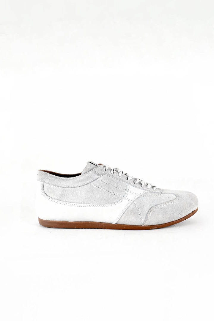 Giesto Chaussure en cuir blanc à empiècements - Blanc
