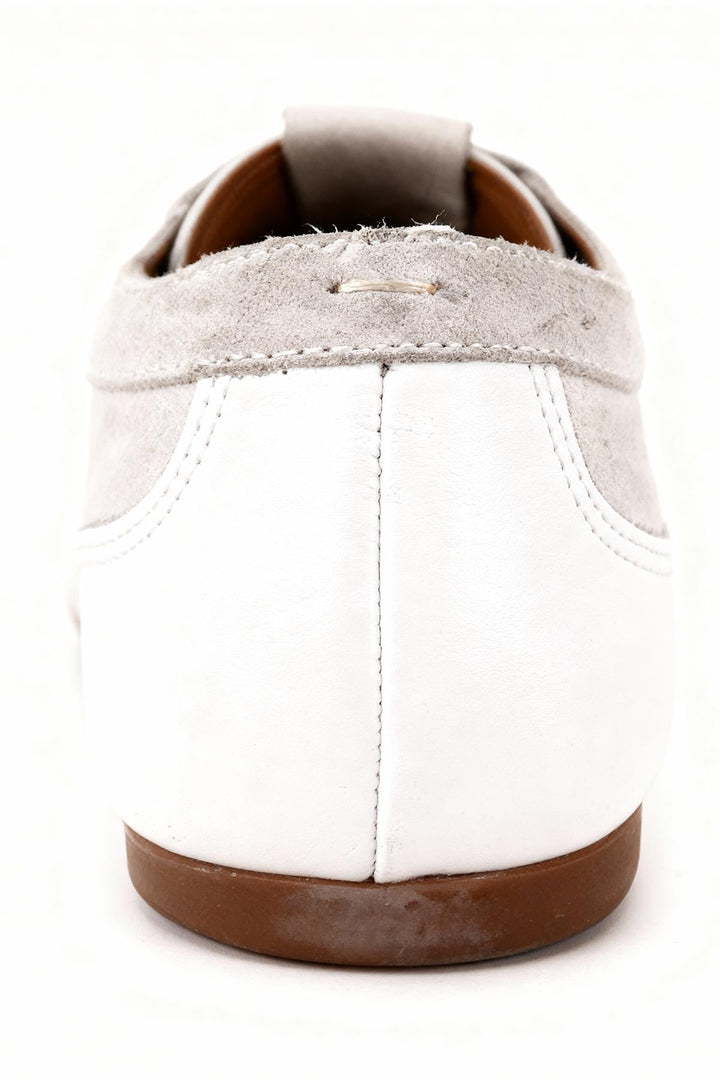 Giesto Chaussure en cuir blanc à empiècements - Blanc
