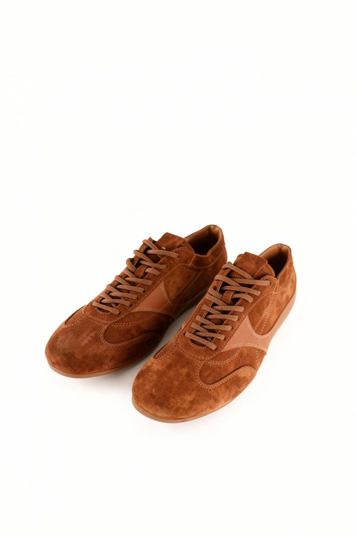 Giesto Chaussures en cuir tabac à empiècements - Tabac