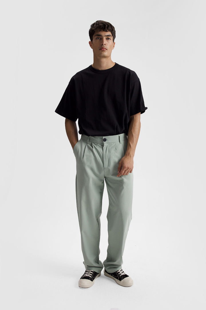 Giesto Pantalon à plis décontracté - Menthe