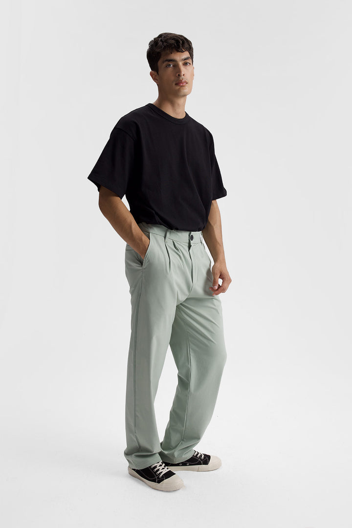 Giesto Pantalon à plis décontracté - Menthe