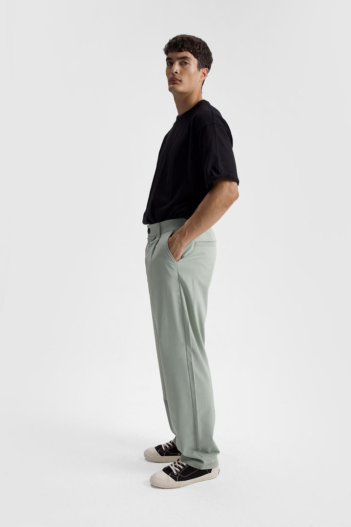 Giesto Pantalon à plis décontracté - Menthe