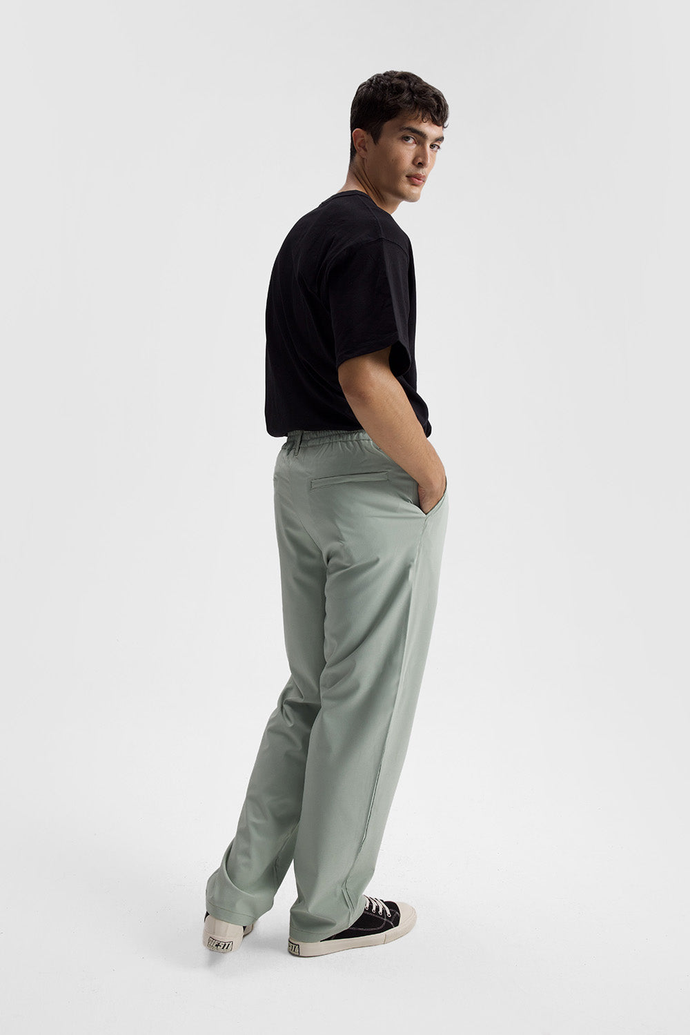 Giesto Pantalon à plis décontracté - Menthe