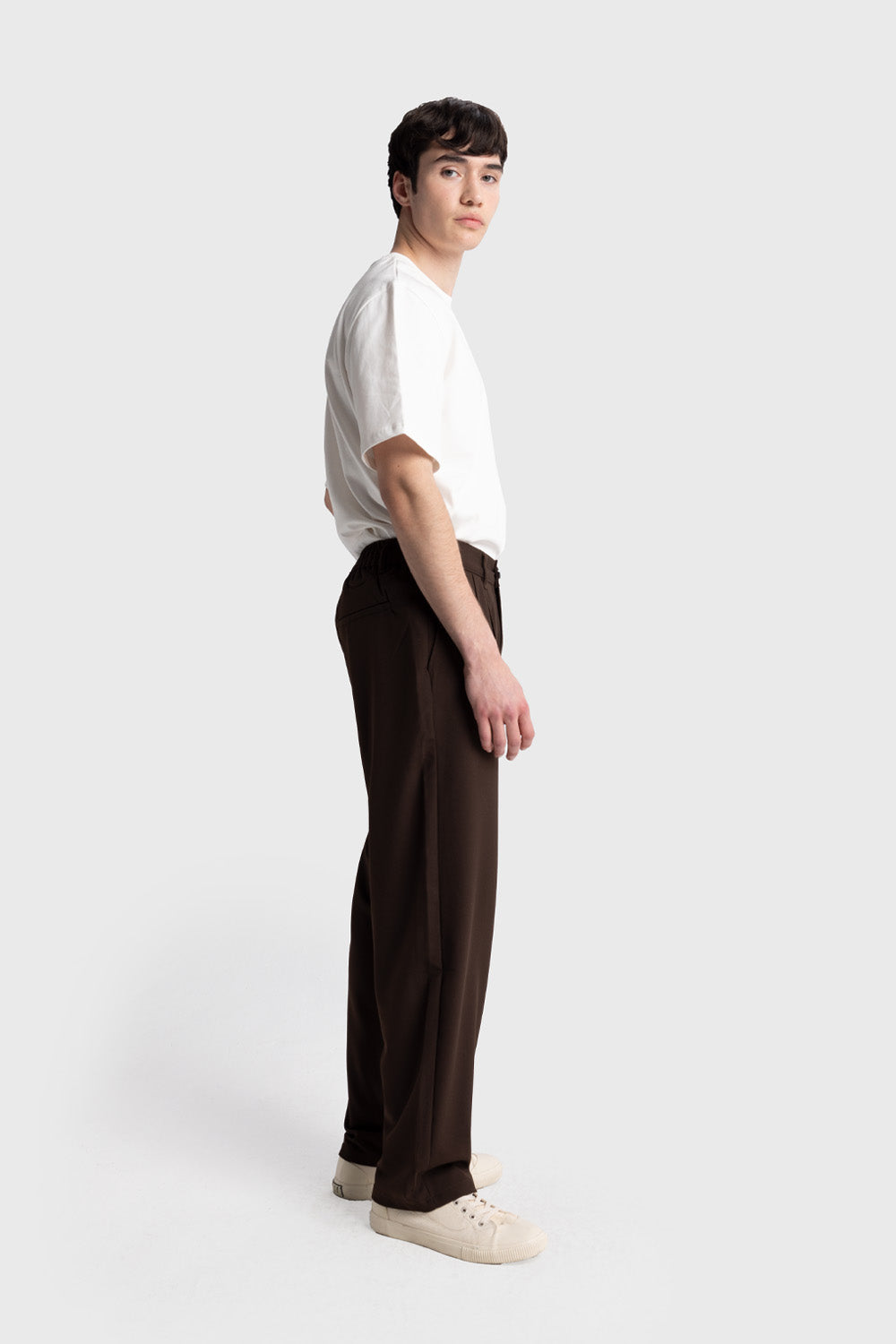 Giesto Pantalon fluide plissé - Marron