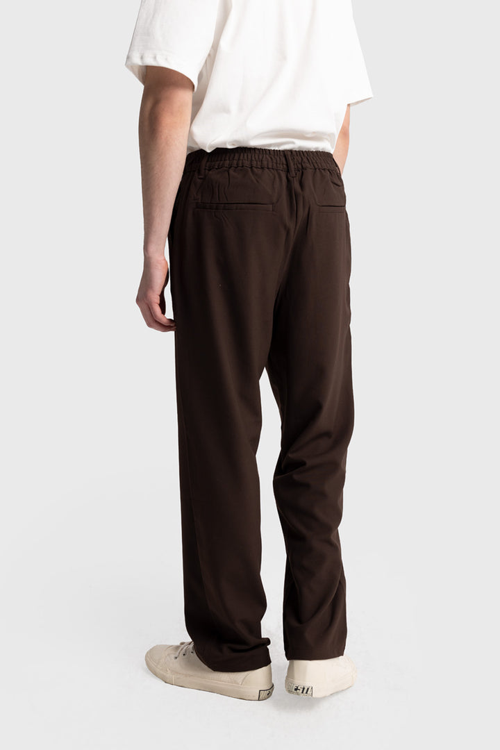 Giesto Pantalon fluide plissé - Marron