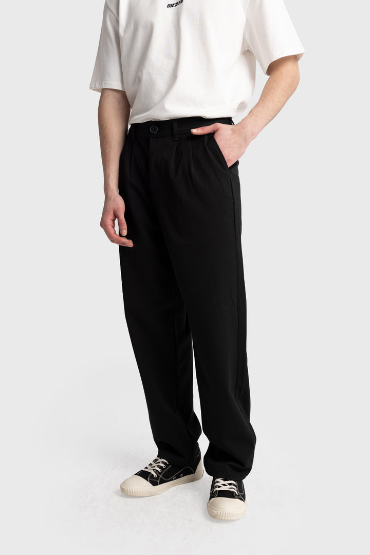 Giesto Pantalon fluide plissé - Noir