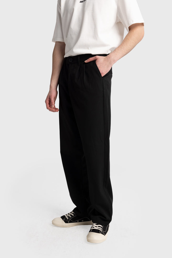 Giesto Pantalon fluide plissé - Noir
