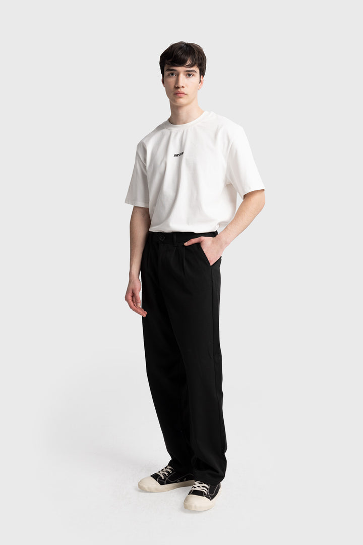 Giesto Pantalon fluide plissé - Noir
