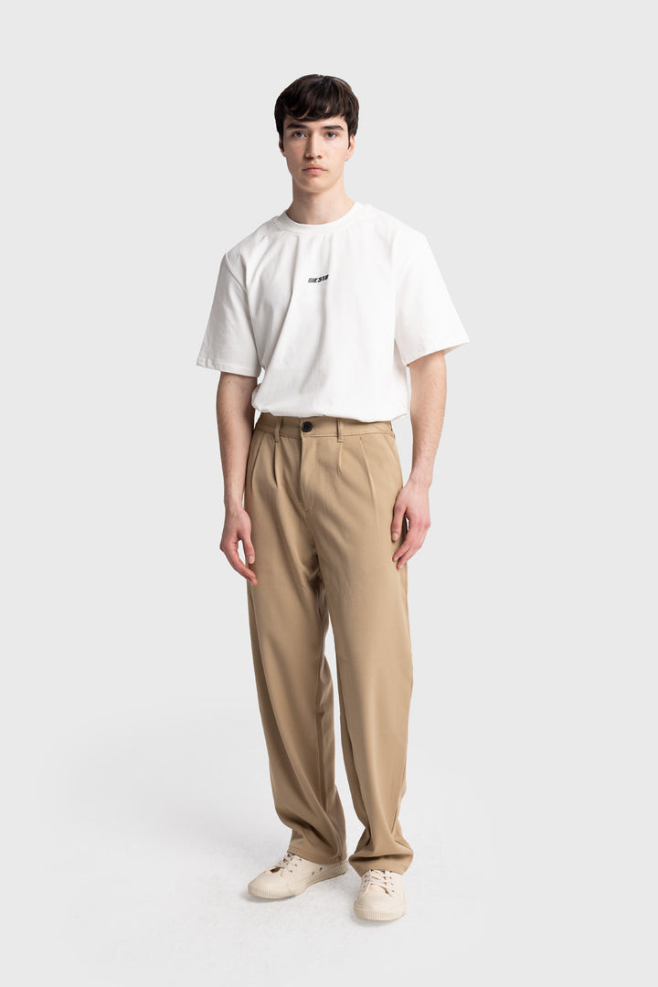 Giesto Pantalon fluide plissé - Tabac