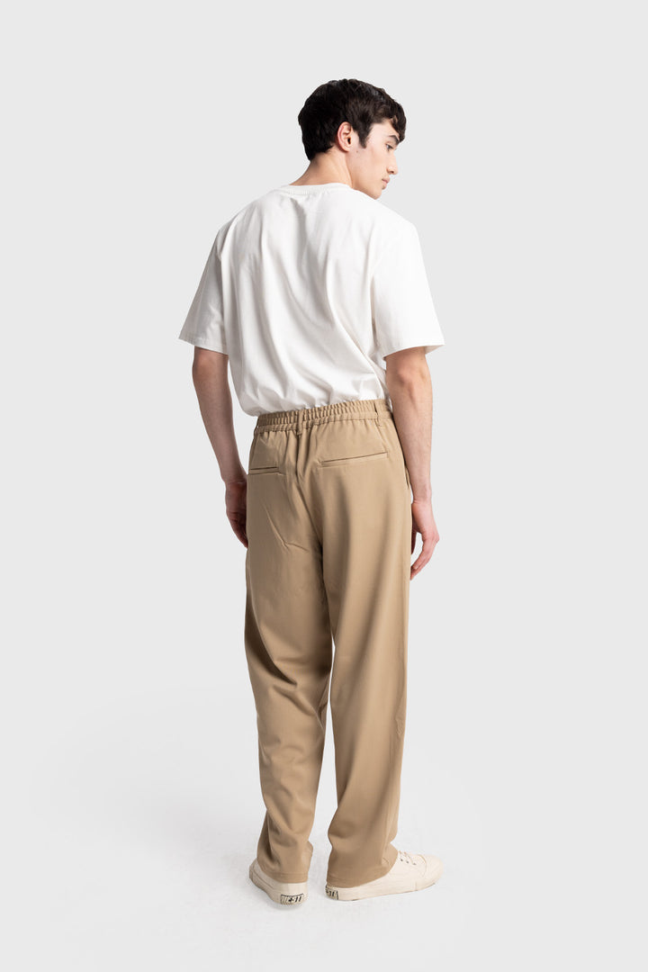 Giesto Pantalon fluide plissé - Tabac