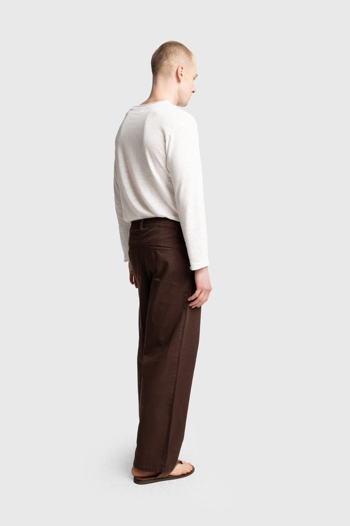 Giesto Pantalon en gabardine plissé - Noir