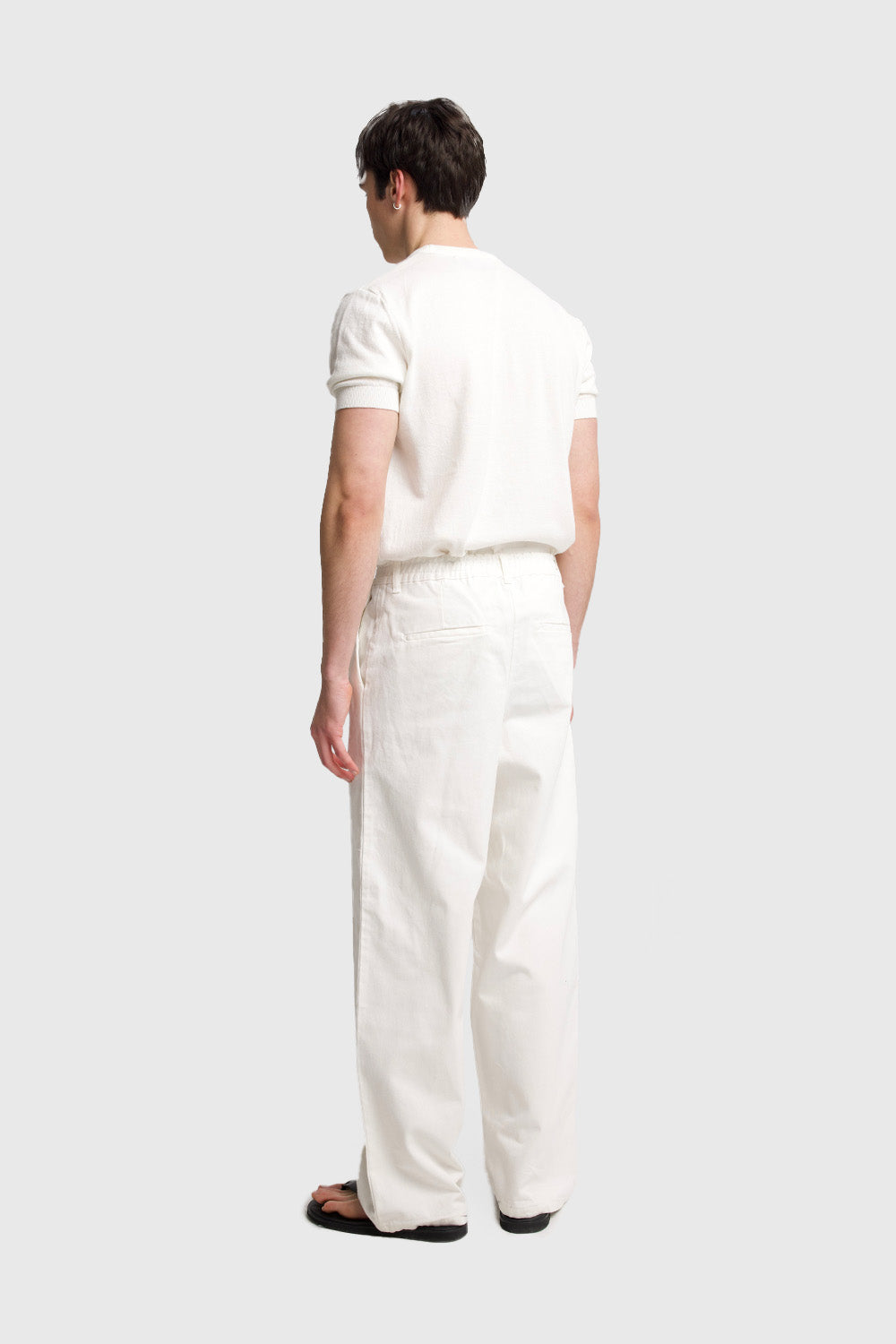 Giesto Pantalon en gabardine plissé - Noir