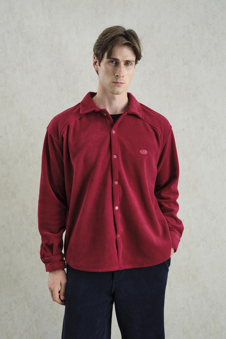 Giesto Chemise Bordeaux Polaire - Bordeaux