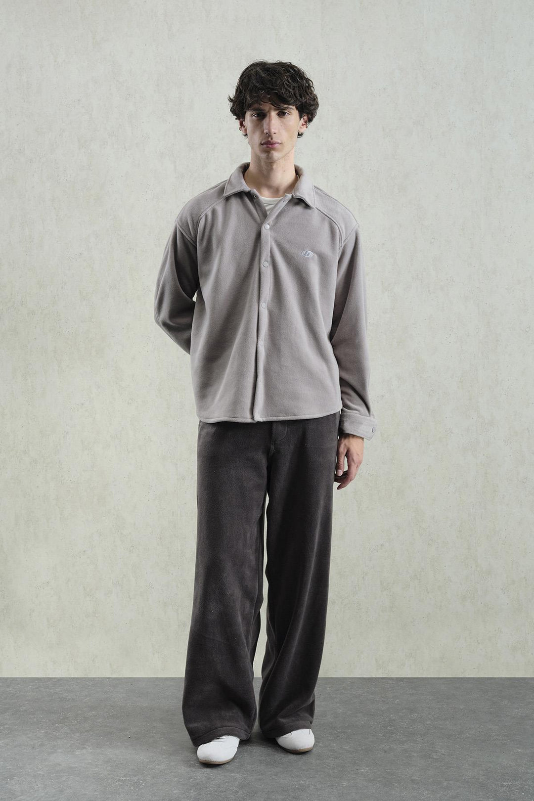 Giesto Chemise Grise Polaire - Gris