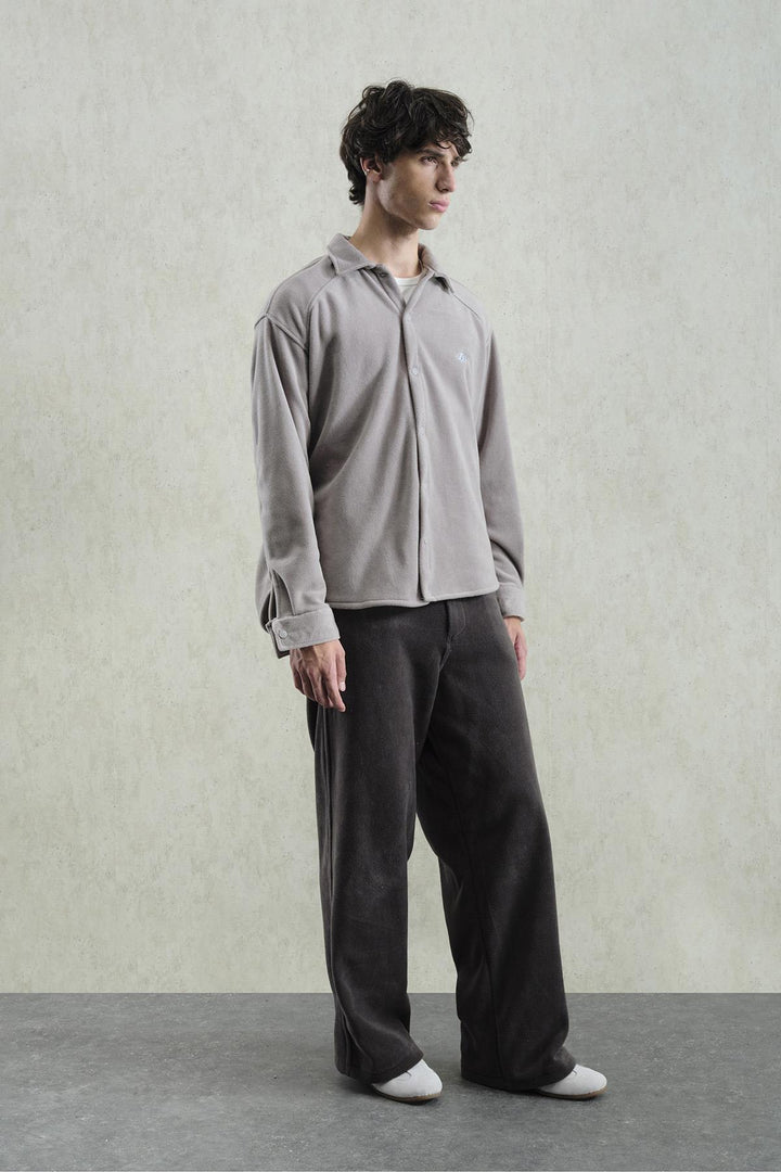Giesto Chemise Grise Polaire - Gris
