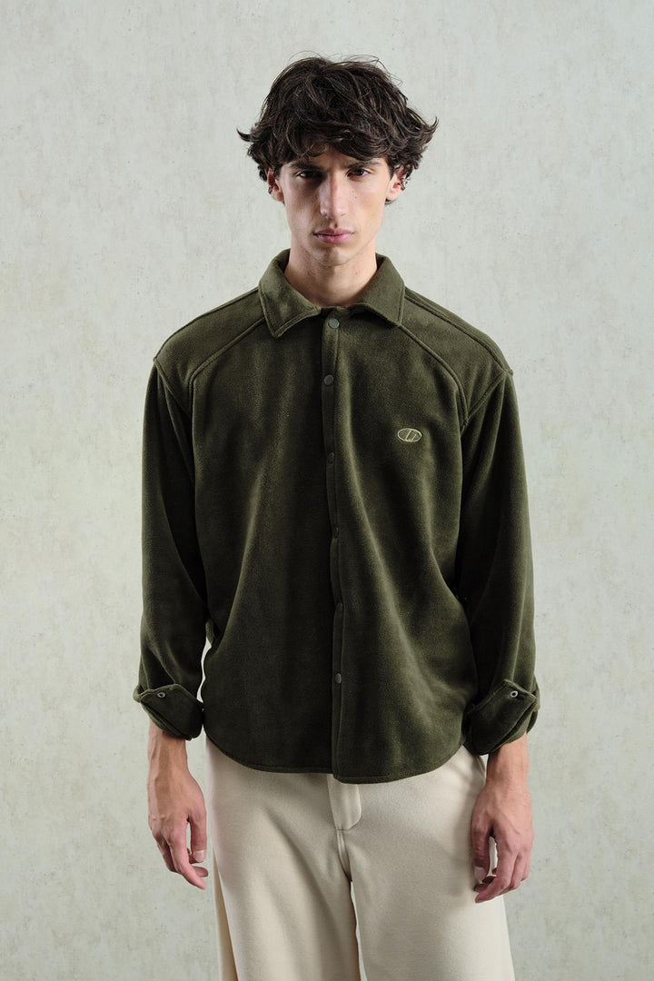 Giesto Chemise Haki Polaire - Kaki