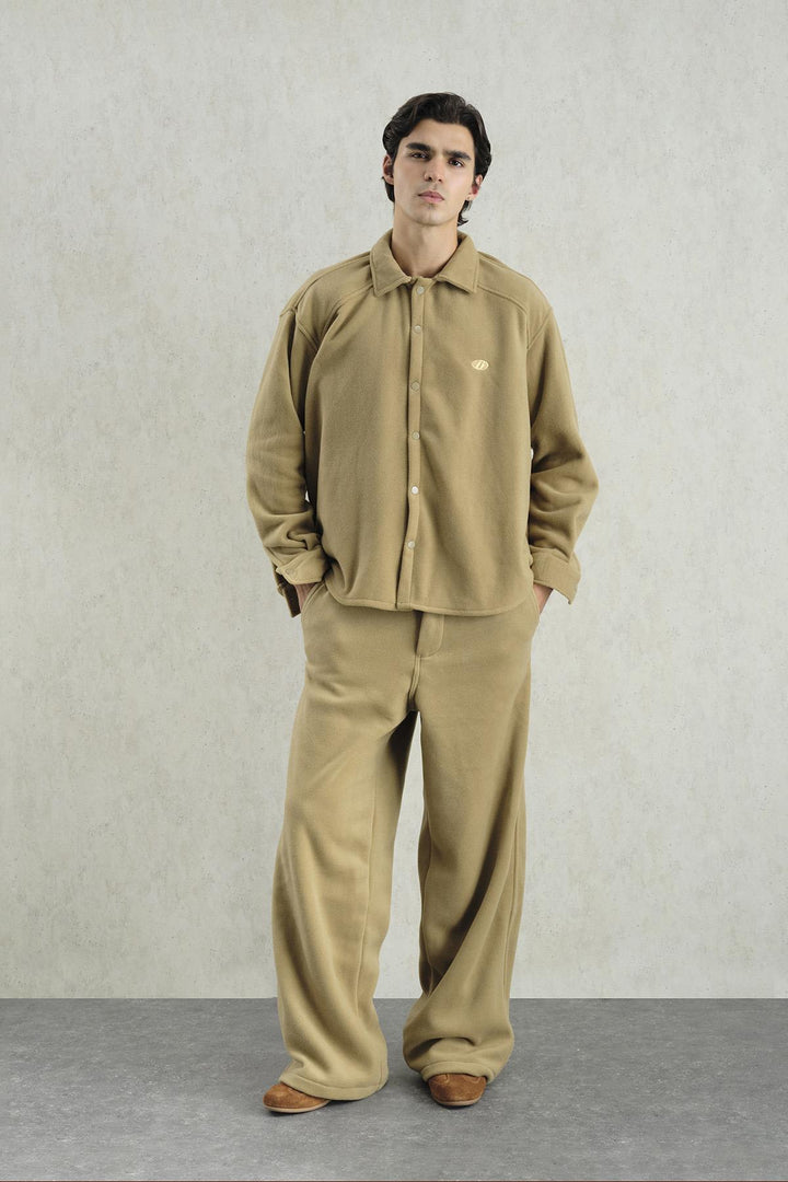 Giesto Chemise Tabac Polaire - Tabac