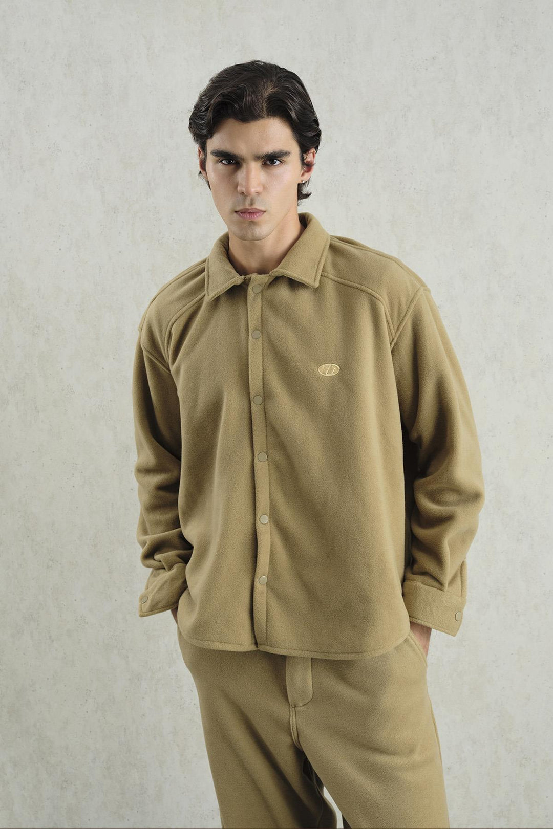 Giesto Chemise Tabac Polaire - Tabac