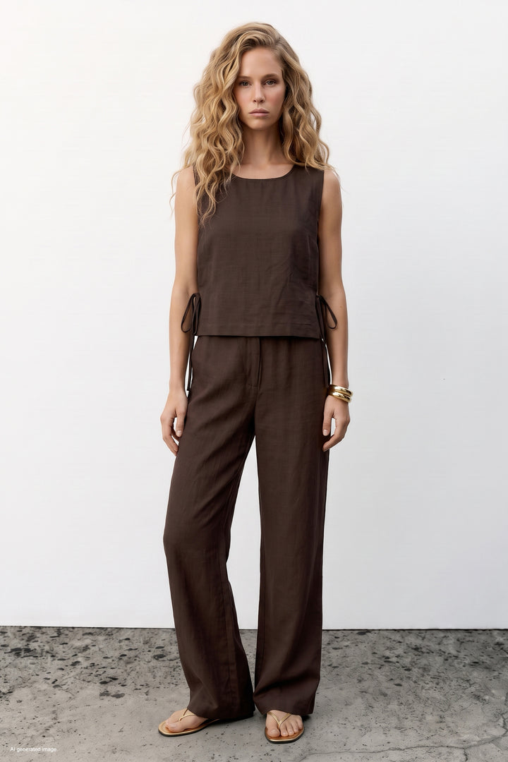 Sateen Ensemble Polina - Marron