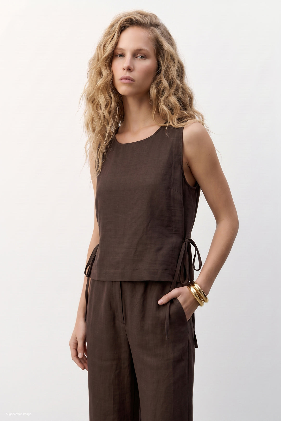 Sateen Ensemble Polina - Marron