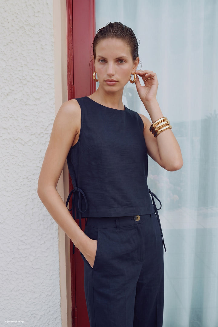 Sateen Ensemble Polina - Bleu marine