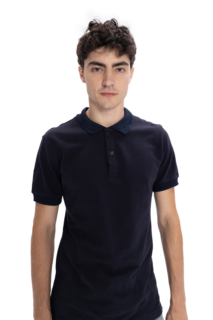 Giesto T-shirt à col polo - Bleu marine
