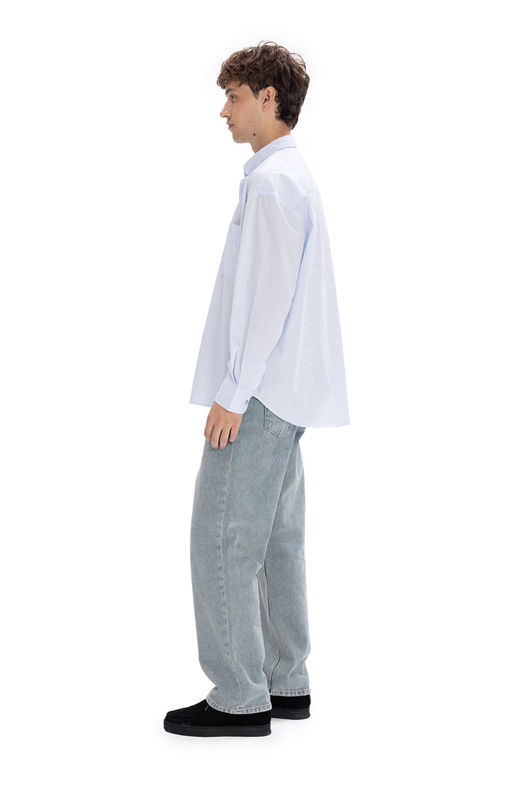 Giesto Chemise en popeline - Bleu clair