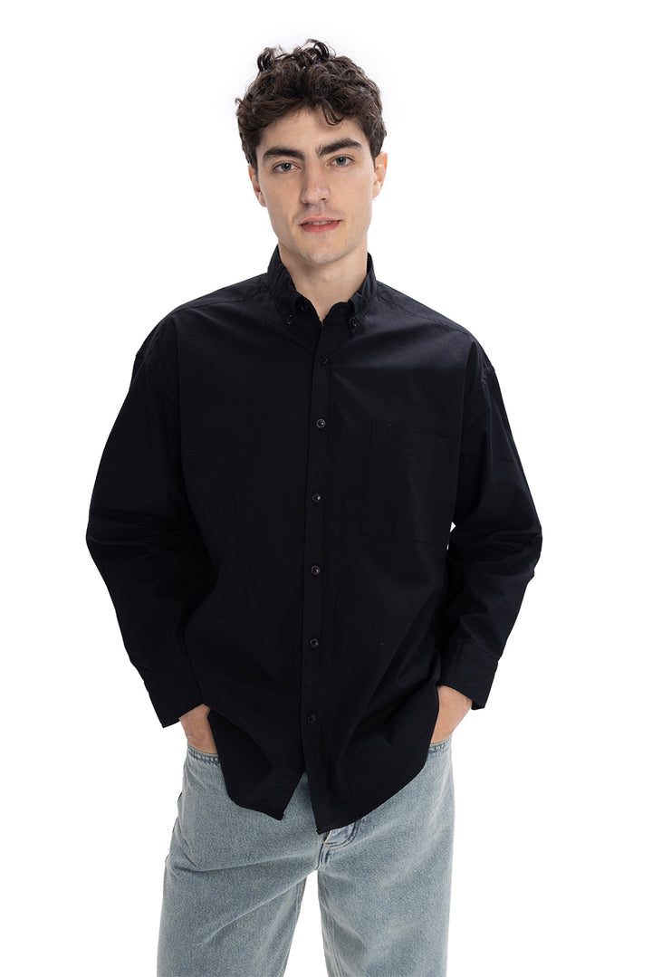 Giesto Chemise en popeline - Noir