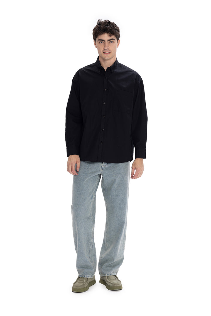 Giesto Chemise en popeline - Noir