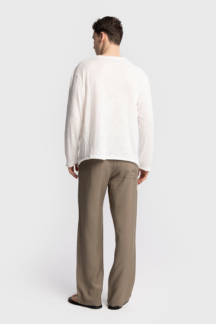 Giesto Pantalon ample à coupe décontractée - Kaki