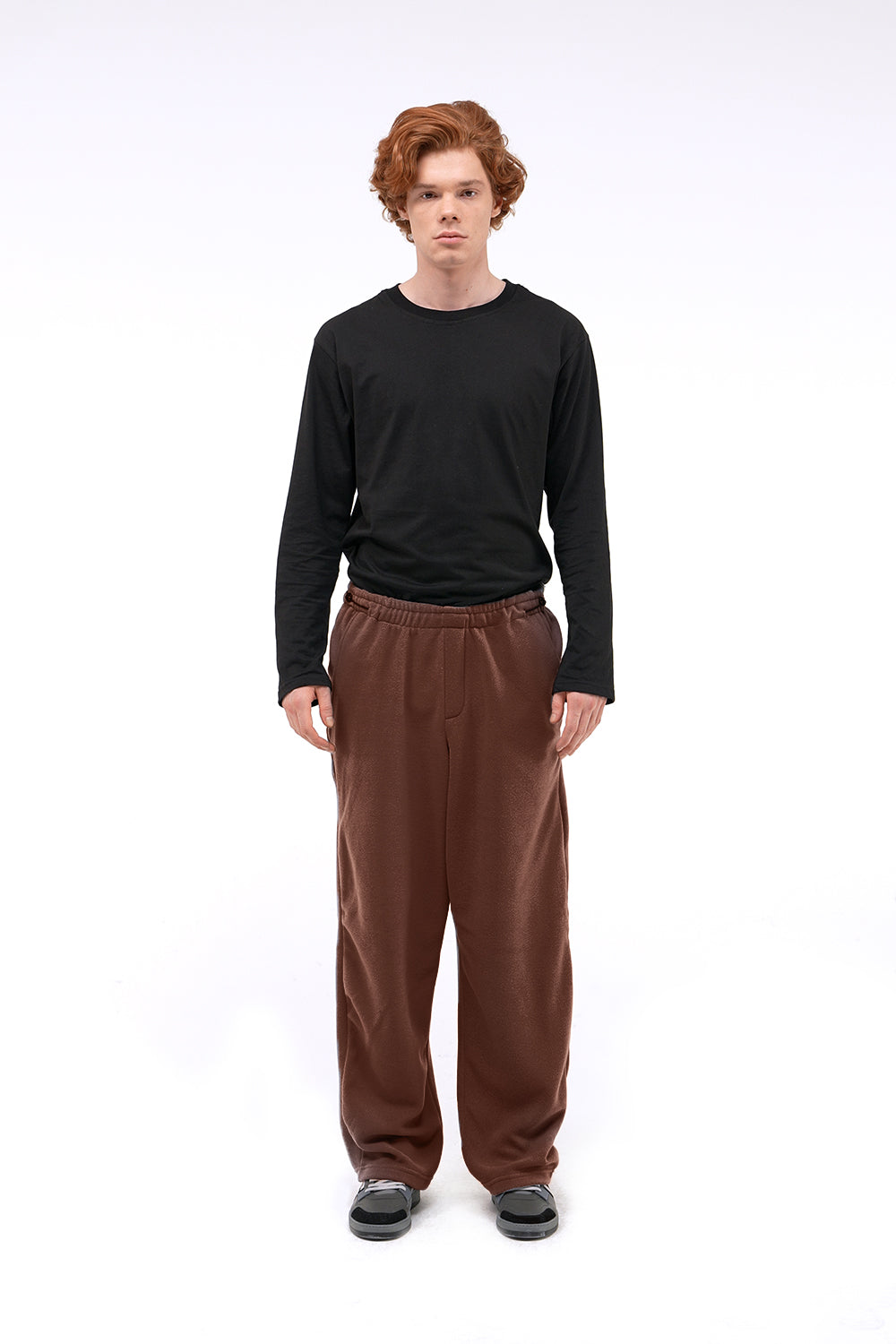 Giesto Pantalon Polaire Coupe Confort - Marron