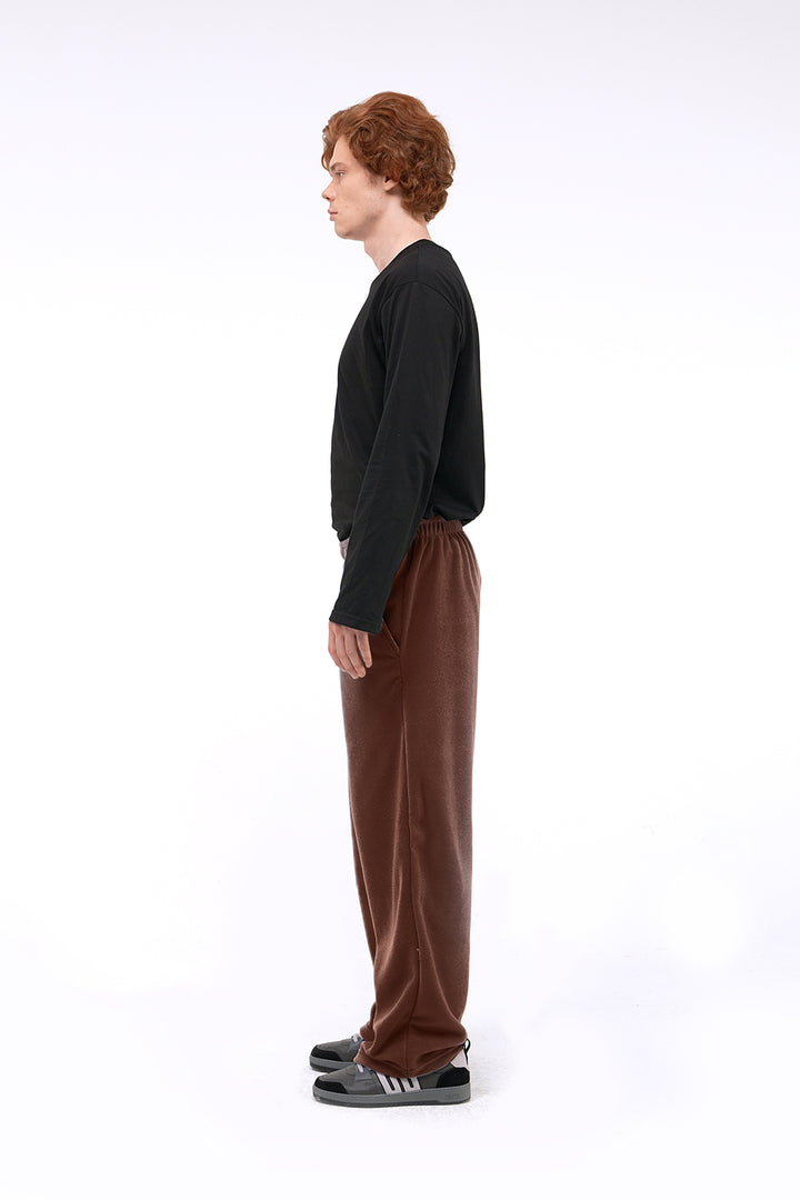 Giesto Pantalon Polaire Coupe Confort - Marron