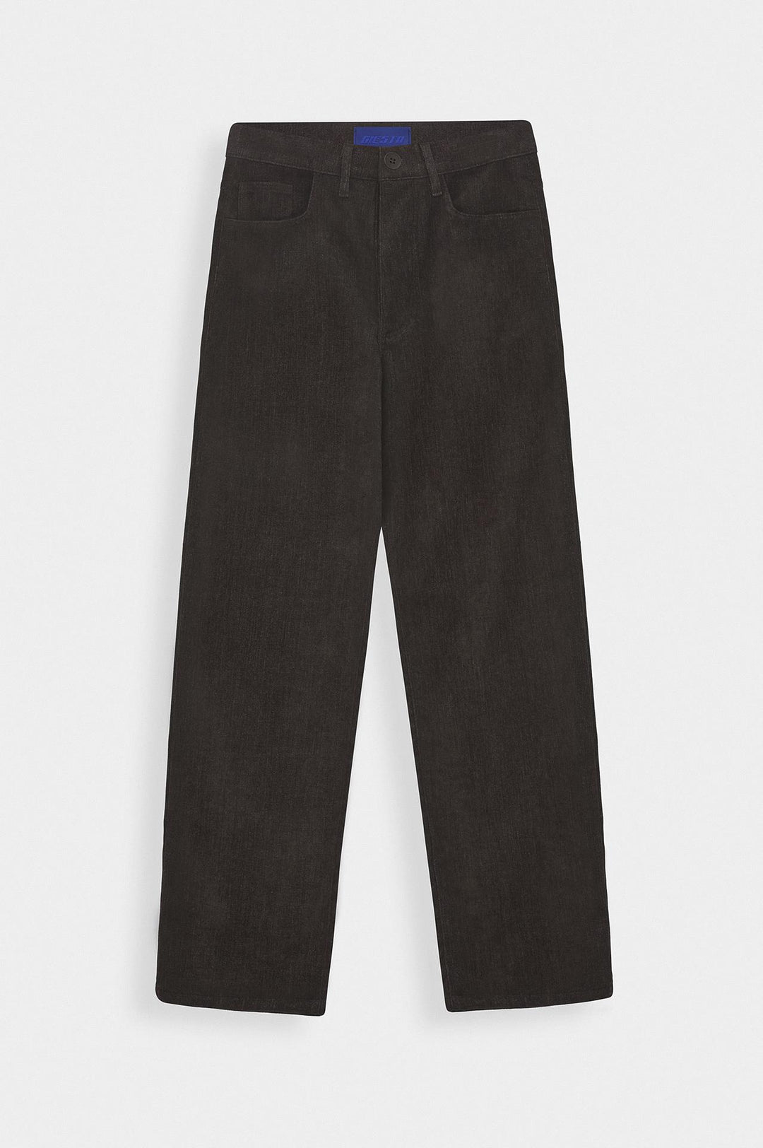 Giesto Pantalon en Velours Côtelé Marron Regular Fit - Marron