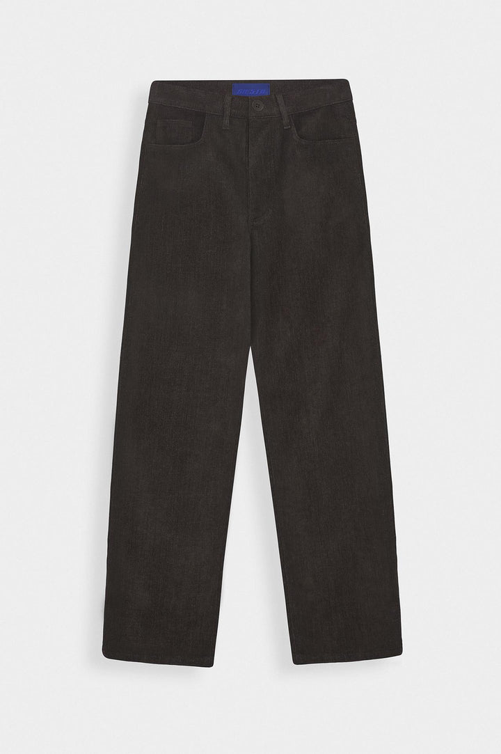 Giesto Pantalon en Velours Côtelé Marron Regular Fit - Marron