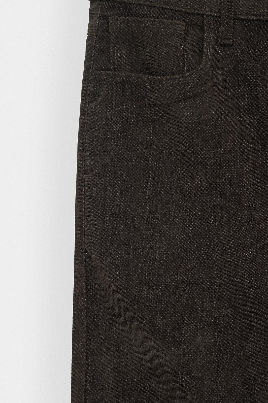 Giesto Pantalon en Velours Côtelé Marron Regular Fit - Marron