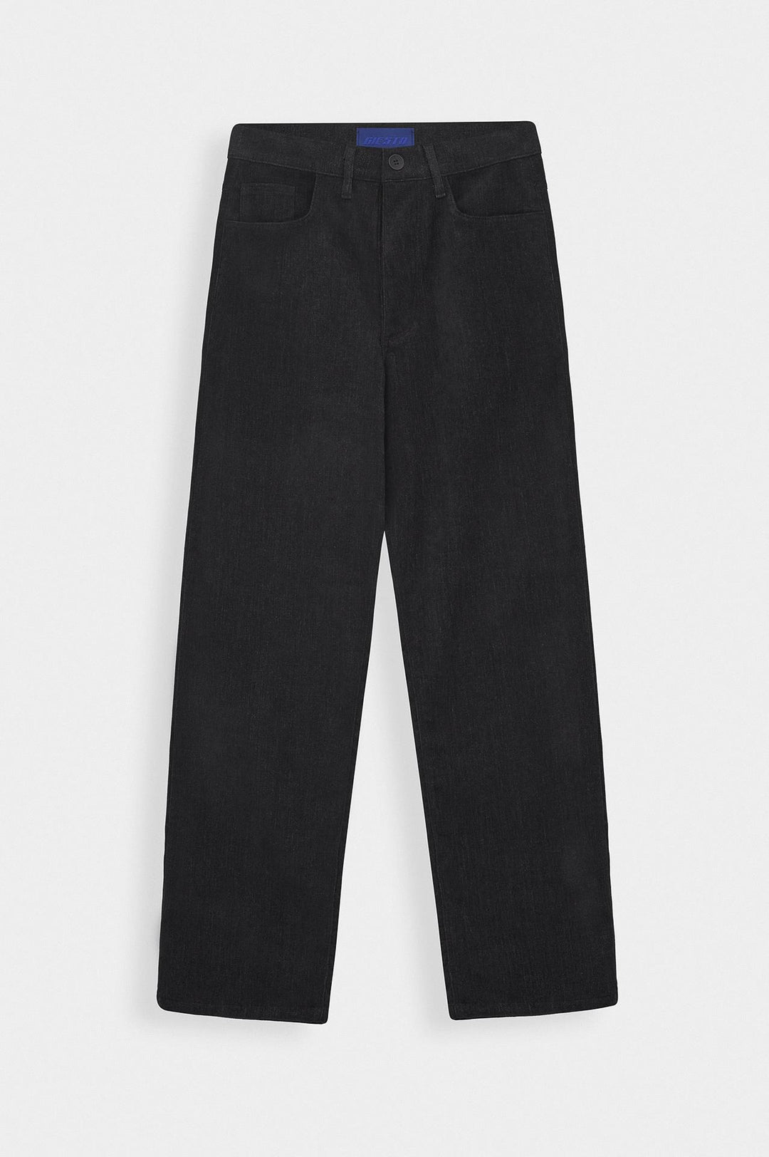Giesto Pantalon en Velours Côtelé Noir Regular Fit - Noir